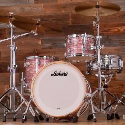 LUDWIG CLASSIC MAPLE 3 PIECE FAB DRUM KIT, VINTAGE PINK OYSTER image 2