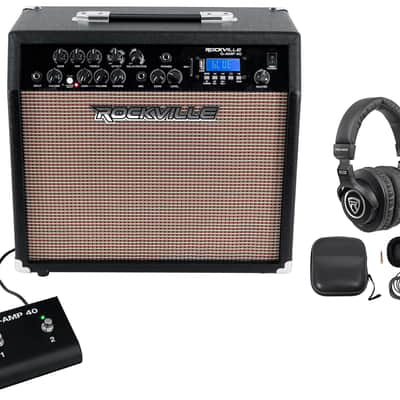 Rockville G-AMP 40 Guitar Amplifier Amp Speaker Cabinet w/Bluetooth+Headphones image 1
