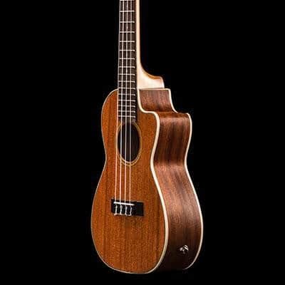 Ohana CK-20CE Solid Top Mahogany Concert Electric Ukulele + Gig Bag & Cloth-BLEM image 2