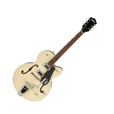 Gretsch G5420T Electromatic Classic Hollow Body Single-Cut 6-String Right-Handed Electric Guitar with Bigsby Tailpiece (Two-Tone Vintage White/London Gray) image 4