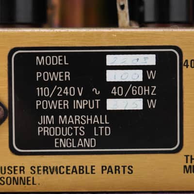 Marshall JMP Mk 2 Master Model 100w Lead 2203 Purple Levant Amplifier #59029 image 15
