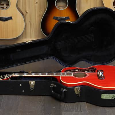 2015 Gibson SJ-200 Acoustic Guitar Trans Cherry Red + OHSC Owned By Lzzy Hale & Joe HottingerHalestorm image 22