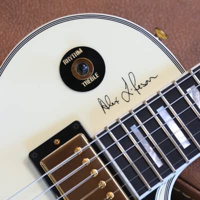 2017 Gibson Custom Alex Lifeson Limited Edition ES-Les Paul Custom #57 of 200 Semi-Hollow Electric Guitar Classic White + COA OHSC image 4