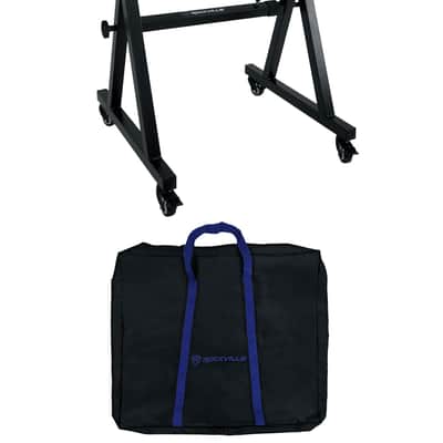 Rockville Z45W V2 Adjustable Z-Style 2-Tier Keyboard Stand+Wheels+Carry Bag image 1