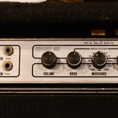 Vintage Ampeg B410 4x10 Combo 1973 black fuzzy NJ factory image 4