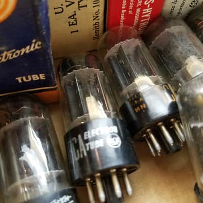 RCA etc. ONE (1) 6BX7GT tNOS AT1000 TESTED Vacuum Tube black plate Dual Triode 6BX7 1954-1959 image 5
