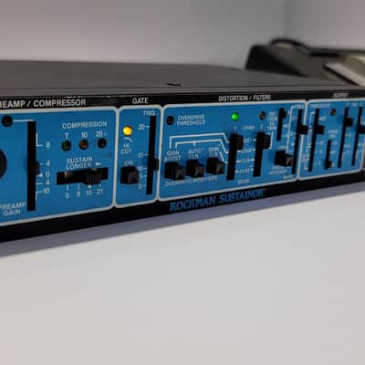 SR&D Rockman Sustainor 100 RockModule 1987 + Original Footswitch! (Blue Logo) image 3
