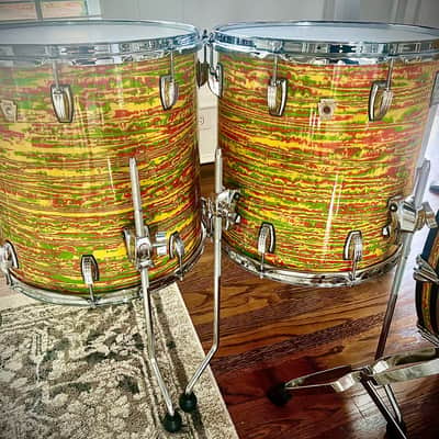 Ludwig Classic Maple 4-Piece Mod Shell Pack With 22" Bass Drum in Citrus Mod Finish image 12