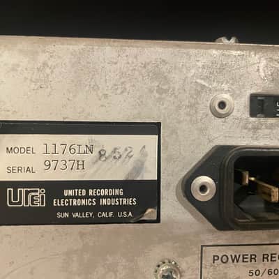 Urei Universal Audio 1176LN Rev. H Limiting Amplifier image 6