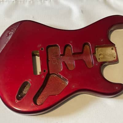1984 Kramer USA Pacer Deluxe C Series Plate Candy Apple Red Guitar Body Floyd Ready image 1