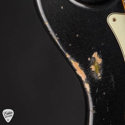 Fender Custom Shop Limited Edition Hotshot Stratocaster Heavy Relic - Black Sparkle over Aged Chartreuse Sparkle/Fender Custom Shop Event Instrument image 17