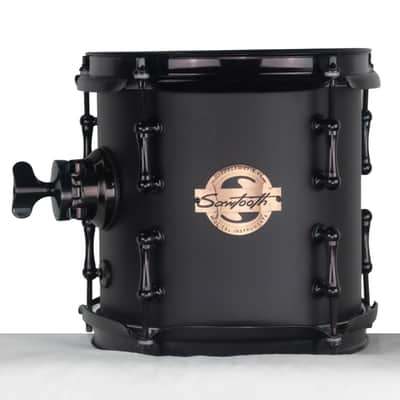 Sawtooth Hickory Series Concert Toms, 6" x 8" & 8" x 8" Matched Pair, Dual-Head Design, 6-Ply Hickory Shells, 3.2 mm Triple-Flange Hoops, Black Nickel Hardware, Chocolate Satin Finish image 11