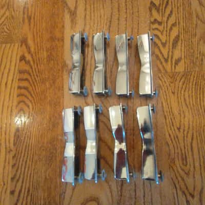 Ludwig (8) vintage club date bass drum lugs with mounting screws, 1960s - all mint! image 4