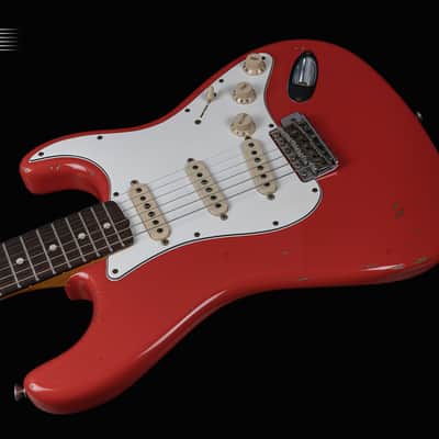 2010 Fender Custom Shop Masterbuilt Yuriy Shishkov 1960 Stratocaster Fiesta Red Relic MusicMesse NAMM NOS One Off Abigail Ybarra Hand-Wound image 6