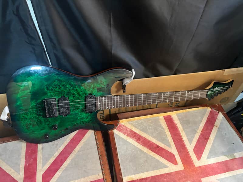 Schecter CR-6 Aqua Burst Electric Guitar image 1