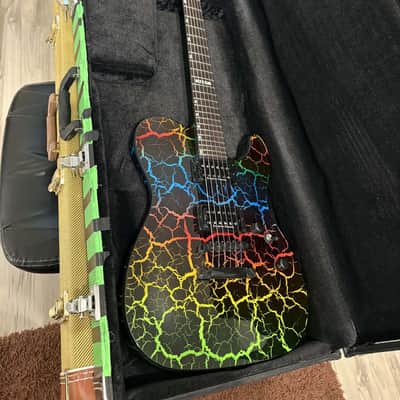 ESP LTD Eclipse Custom 87 NT - Rainbow Crackle image 7