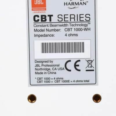 JBL CBT 1000-WH Two-Way Line Array Column Speaker White PA Speaker - Grill Dent image 5