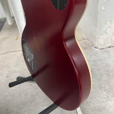 Gibson Les Paul Traditional Pro V Satin Mahogany Top 2020 - Satin Wine Red image 21