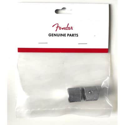 2 Fender telecaster pure vintage 60's Knurled Knobs aluminium chrome 009-5799-04 image 2