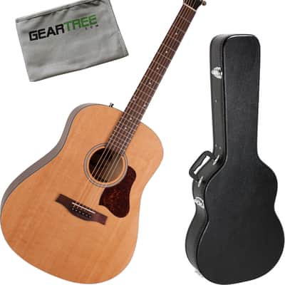 Seagull S6 Cedar Original Slim Dreadnought Acoustic Guitar, Natural w/ Hard Case and Cloth image 1