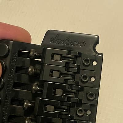 2000's Jackson Dinky Guitars JT-580LP Black Licensed Floyd Rose Tremolo Guitar Bridge image 15