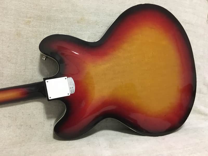 Teisco EP-11T Hollowbody Electric Guitar 1960's Sunburst Made | Reverb