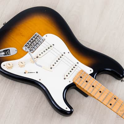 1991 Fender '54 Stratocaster ST54-900 Sunburst Lacquer w/ American Vintage Pickups & Case, Japan MIJ Fujigen image 9