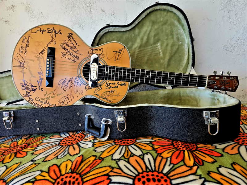Robert Johnson Tribute Guitar - Delta Blues Parlor Guitar Autographed by BB King, Robert Cray, Buddy Guy, Jeff Healey image 1