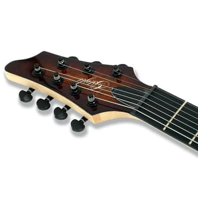7-String Electric Guitar - Burl Top & Okoume Body image 6