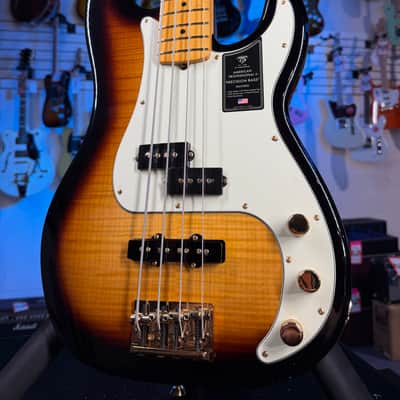 Fender 75th Anniversary American Professional II PJ Precision Bass 2026 - 2-Color Sunburst w/ Case, Free Plek 313 image 1