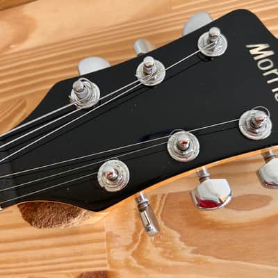 Morris Double Cutaway HH Alembic Clone 1970s 1980s - Natural Transparent in Excellent Condition with Brown Vinylex Gigbag image 12