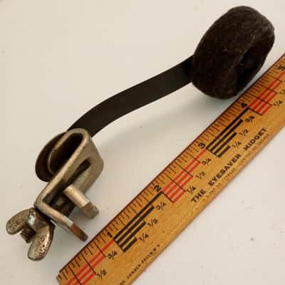 Leedy Snare Drum Tone Control Clamp-On#7635 External Felt Muffler Nickel Vintage image 3