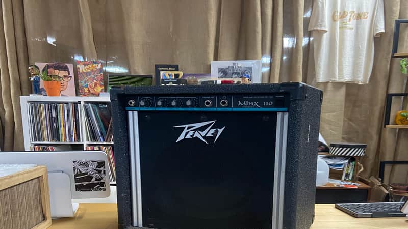Peavey Minx 110 Bass Combo Teal Stripe Late 80's - Early 90's image 1