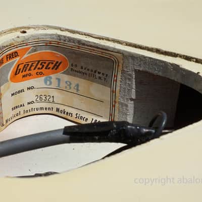 1958 Gretsch White Penguin guitar ORIGINAL and RARE! Infamous "Dirty White Boy" image 8