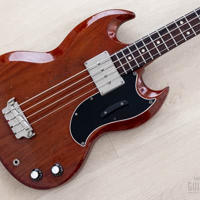 1963 Gibson EB-0 Cherry Vintage Short Scale SG Bass, 100% Original w/ Case image 1