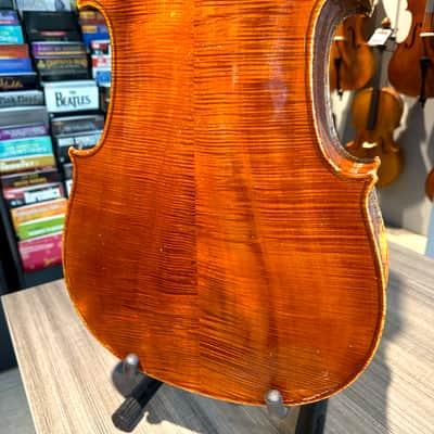 Golden Bamboo Chinese Imported 1/2 Cello Solid Wood Quinn Violin 2000 - Oil Varnish image 8