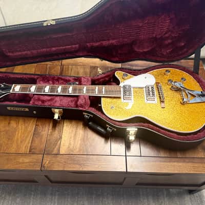 Gretsch G6129T-89 Vintage Select '89 Sparkle Jet with Bigsby 2021 - Present - Gold Sparkle image 1