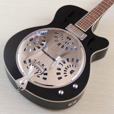 39 Inch Acoustic Electric Resonator Guitar, Laminated Spruce Top Body, Okoume Wood Neck