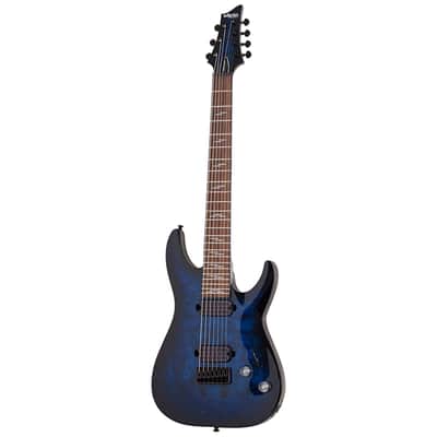 Omen Elite 7 - See Thru Blue Burst Schecter image 3