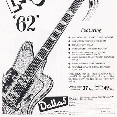 Eko Ekomaster 400 Offset Guitar - Four Pickups, Cool Knobs - All Original - Modern Faux Tweed Case - 1961 image 24