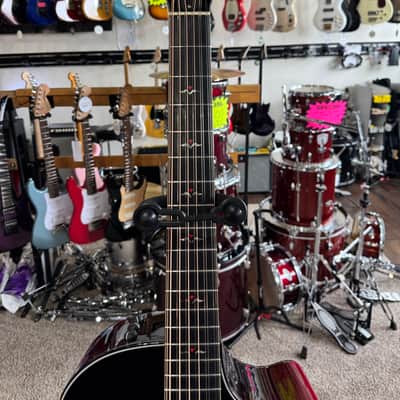 2003 Taylor Limited Edition 654ce 12 String - Cherry Blackburst w/ OHSC image 5