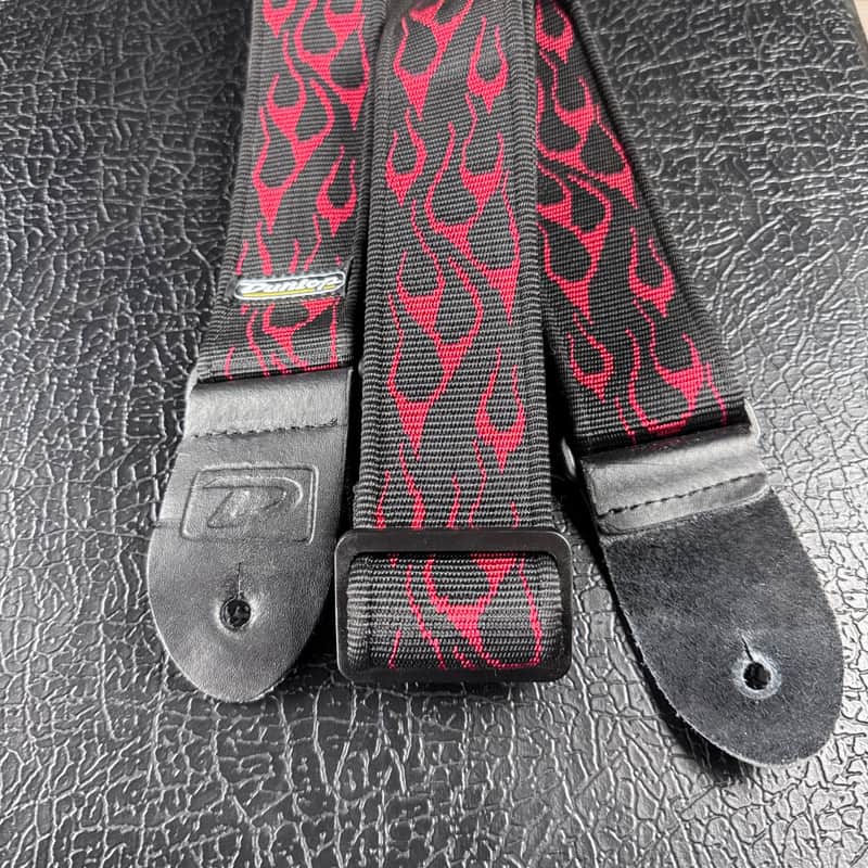 Dunlop Red Flames Guitar and Bass Strap image 1