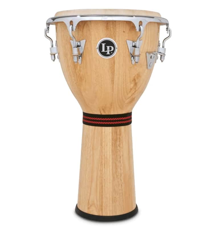 LP Djembe 12 1/2in Natural Head Comfort Curve II Rims Chrome image 1