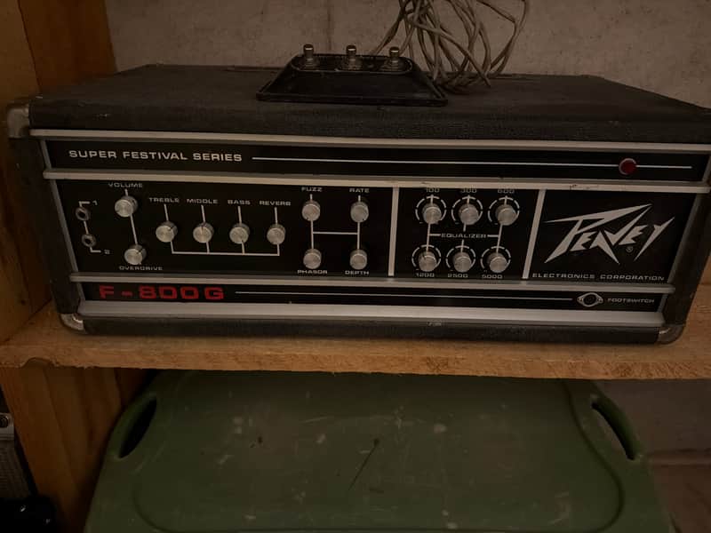 Peavey F-800G Super Festival Series 400-Watt Solid State Guitar Head 1970s - Black