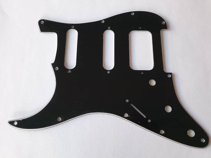 Stratocaster HSS humbucker left handed lefty guitar pickguard 3ply black fits USA and MIM Fender image 1