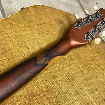 Vintage 1956 Danelectro U2 Electric Guitar Copper w original TWEED case image 10