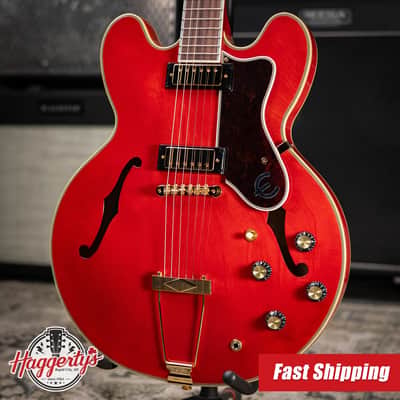 Epiphone Masterbilt Gem Archer Sheraton Electric Guitar - Cherry Red with Hardshell Case image 1