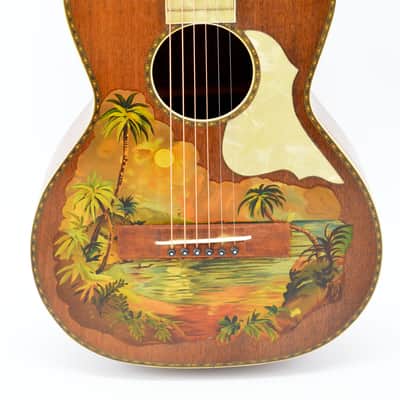 Stromberg Voisinet Hawaiian Theme Parlor Guitar image 1