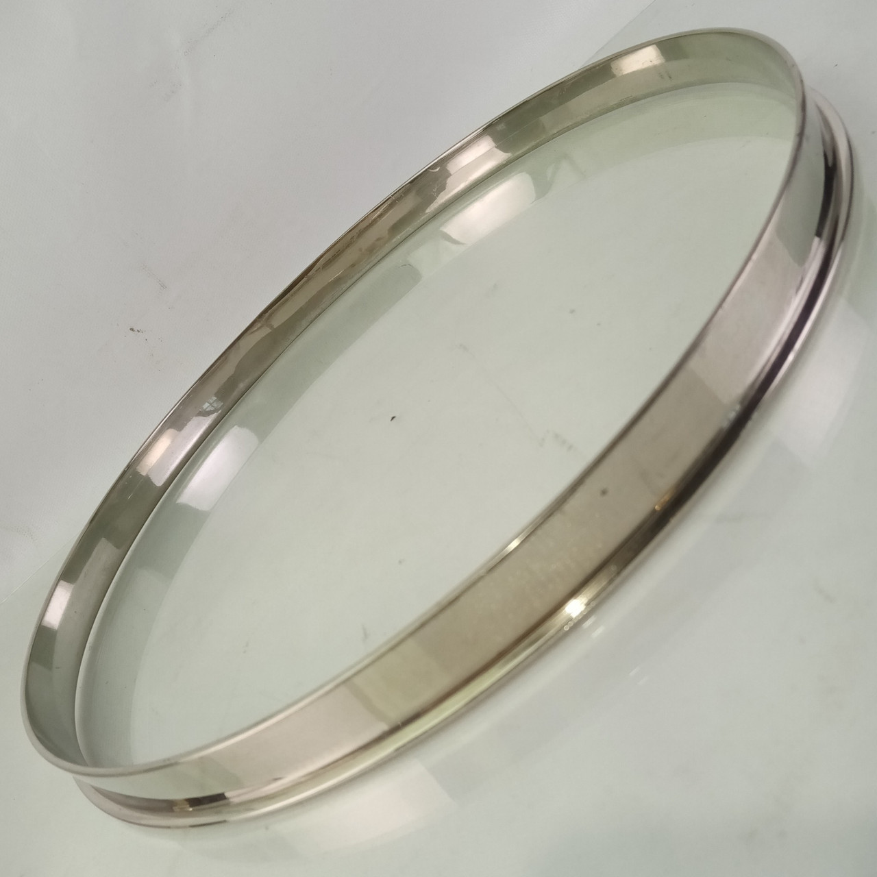Leedy 11" NOB Single-Flange Tom Drum Batter Rim/Hoop Brass Nickel Vintage 2.3mm — main photograph