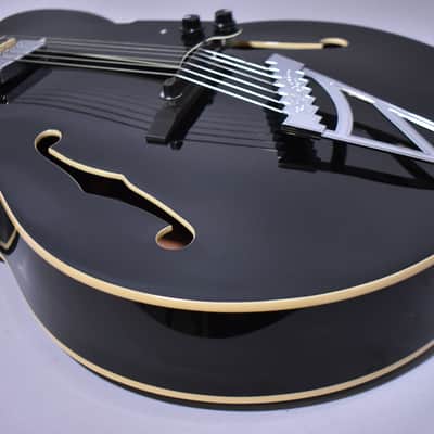 D'Angelico Premier EXL-1 Hollowbody Archtop Electric Guitar Black Finish image 10